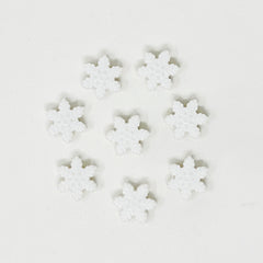 White Snowflake Beads (20 pcs)