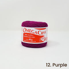 Omegacryl Yarn Omega 12. Purple 