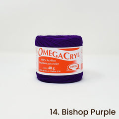 Omegacryl Yarn Omega 14. Bishop Purple 