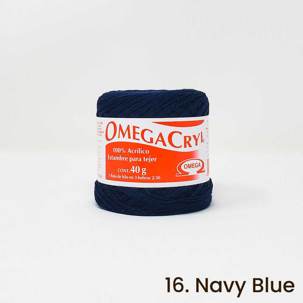 Omegacryl Yarn Omega 16. Navy Blue 
