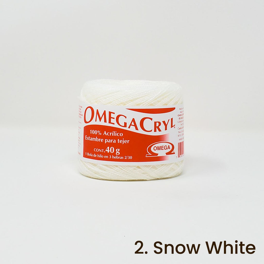 Omegacryl Yarn Omega 2. Snow White 