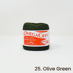 Omegacryl Yarn Omega 25. Olive Green 
