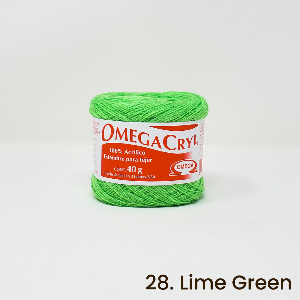 Omegacryl Yarn Omega 28. Lime Green 