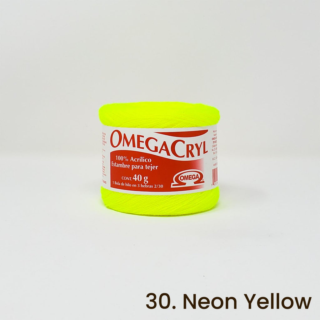 Omegacryl Yarn Omega 30. Neon Yellow 