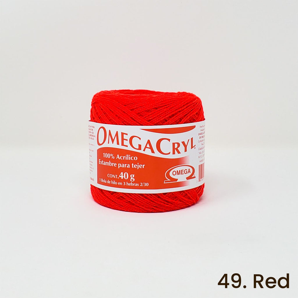 Omegacryl Yarn Omega 49. Red 