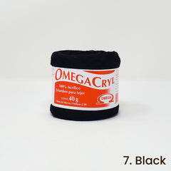 Omegacryl Yarn Omega 7. Black 