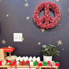 Peace Sign Pom Pom Wreath Kit The Neon Tea Party 