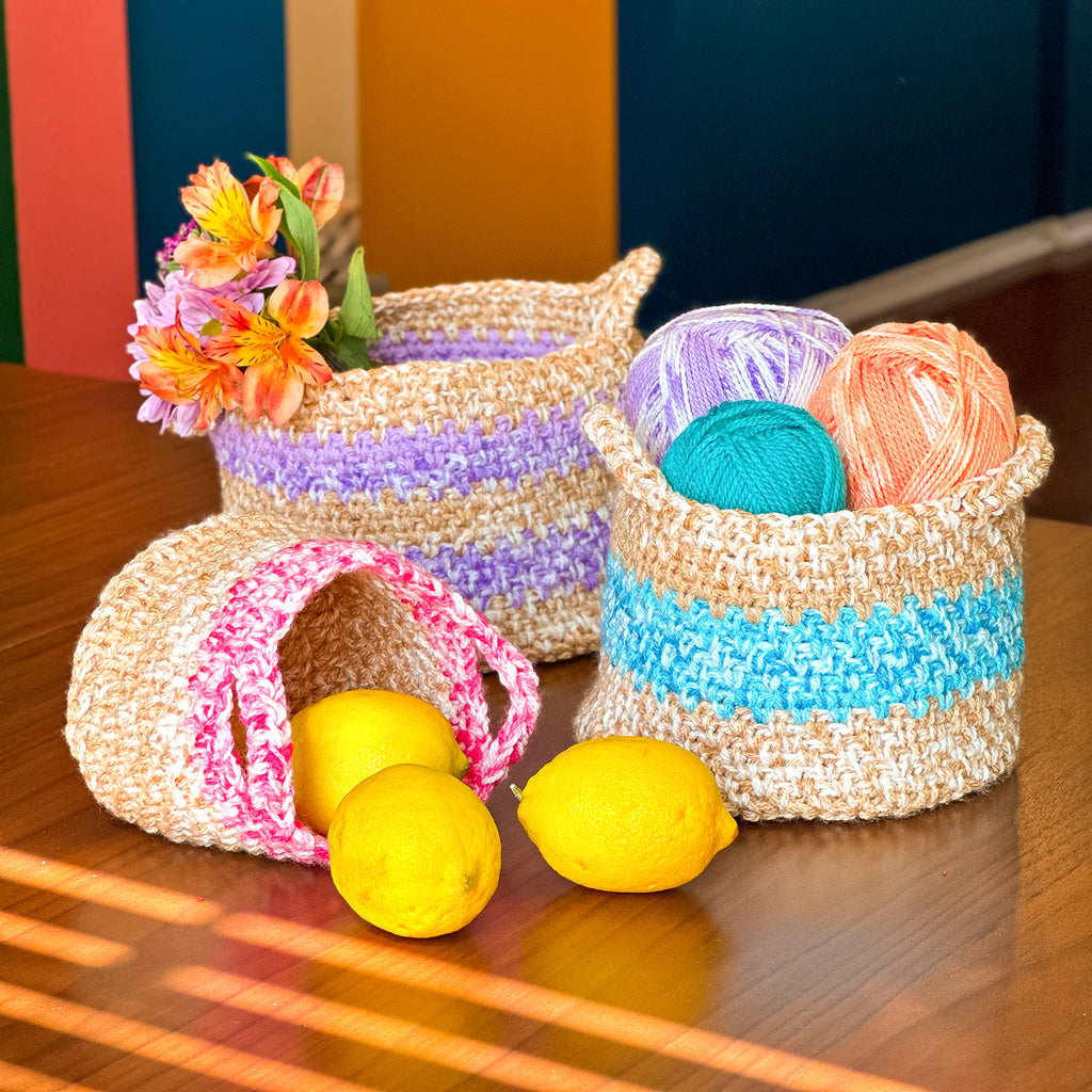 Crochet Baskets - Crochet Pattern & Bundles – The Neon Tea Party