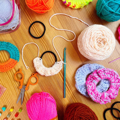 Crochet Scrunchie DIY Kit The Neon Tea Party 