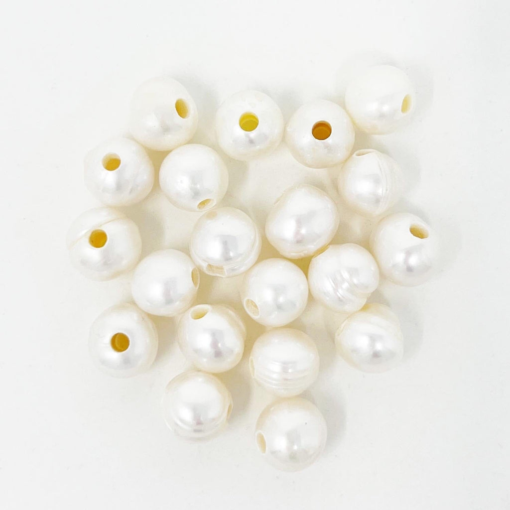 Freshwater Pearl Beads - Large Rounded Beads The Neon Tea Party 
