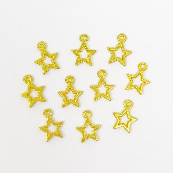 Gold Star Charms Beads The Neon Tea Party 