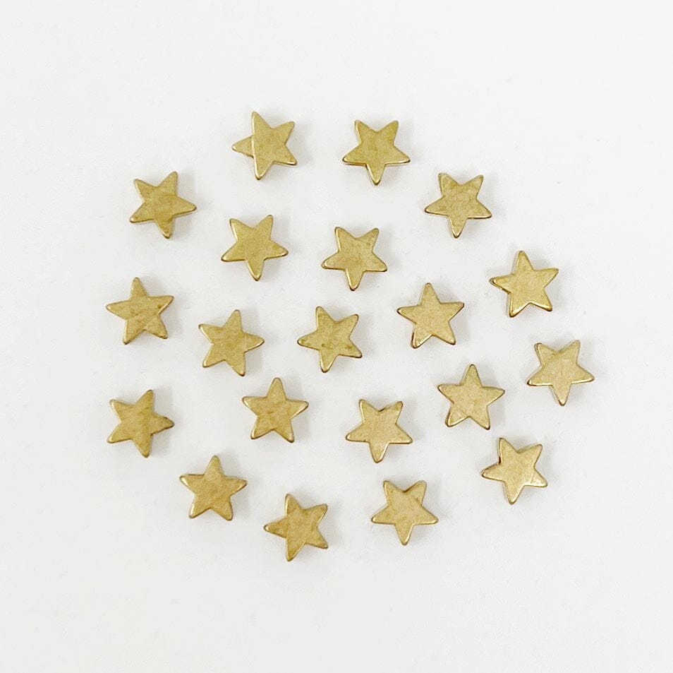 Gold Star Spacer Beads Beads The Neon Tea Party 