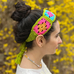 Granny Square Headband - Bundle Crochet Pattern The Neon Tea Party 