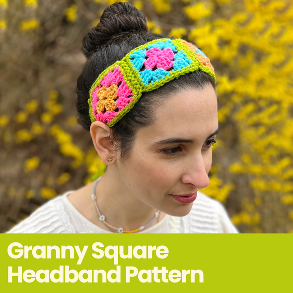 Granny Square Headband - Crochet Pattern & Bundles