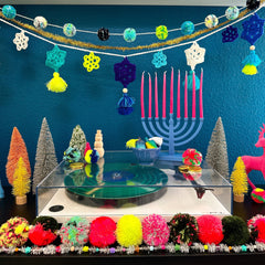 Hanukkah Star Garland Crochet Pattern & Yarn Bundles Thread & Yarn Spools The Neon Tea Party 