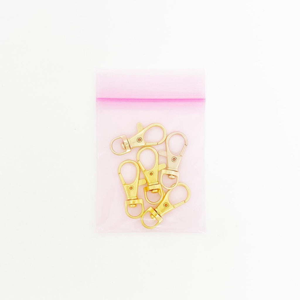 Keychain Clip, Gold (Set of 5) The Neon Tea Party 