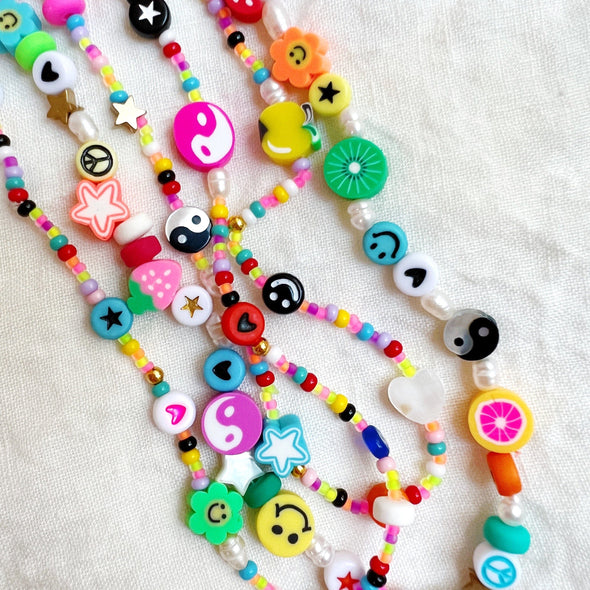 Peace, Love & Happiness Round Bead Mix Beads The Neon Tea Party 