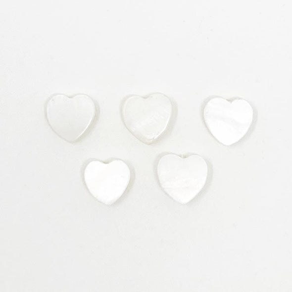 Mother-of-Pearl Heart Beads Beads The Neon Tea Party 