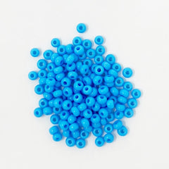 Opaque Seed Beads, Size 8/0 Beads The Neon Tea Party Sky Blue 