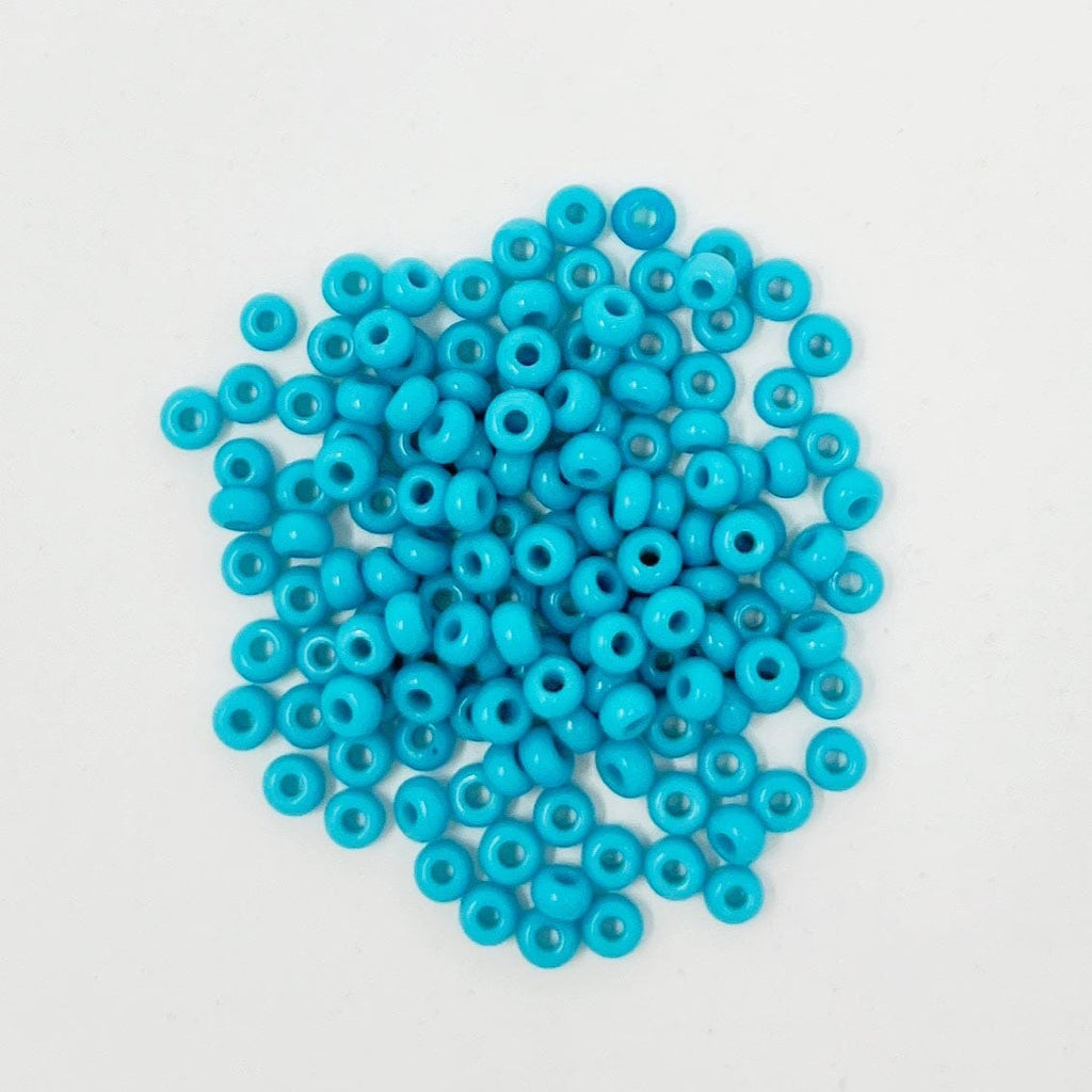 Opaque Seed Beads, Size 8/0 Beads The Neon Tea Party Turquoise 