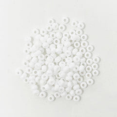Opaque Seed Beads, Size 8/0 Beads The Neon Tea Party White 