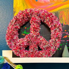 Wooden Peace Sign The Neon Tea Party 