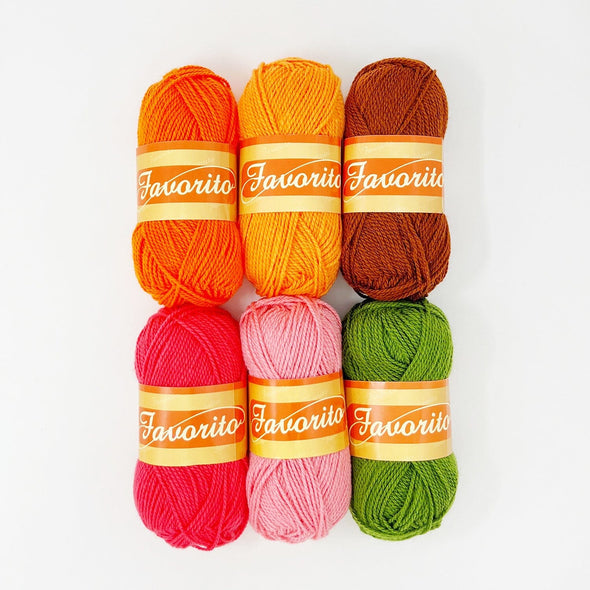 Favorito Yarn Bundle - Pumpkin Patch The Neon Tea Party 