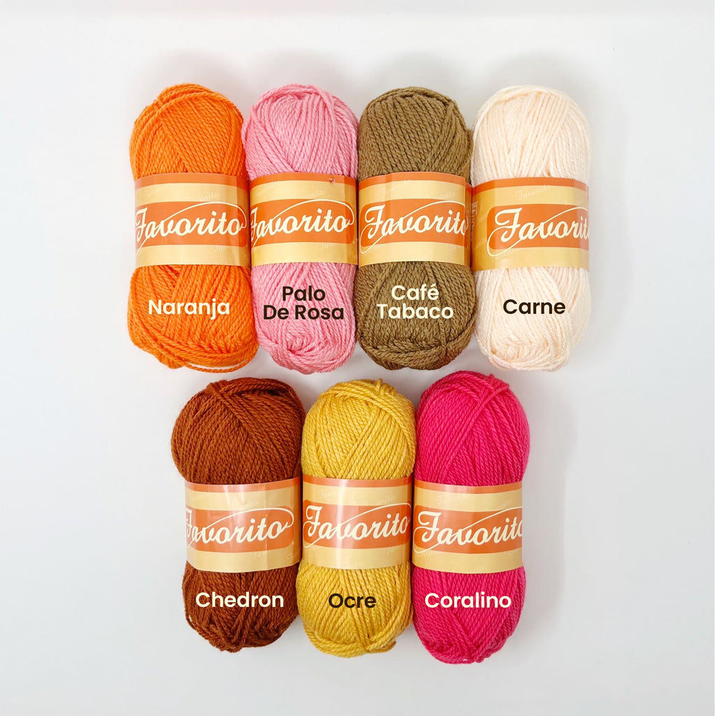 Favorito Yarn Bundle - Rusty Rose-Colored Glasses The Neon Tea Party 