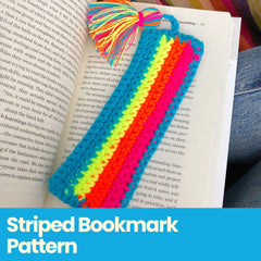 Striped Bookmark - Crochet Pattern Pattern The Neon Tea Party 