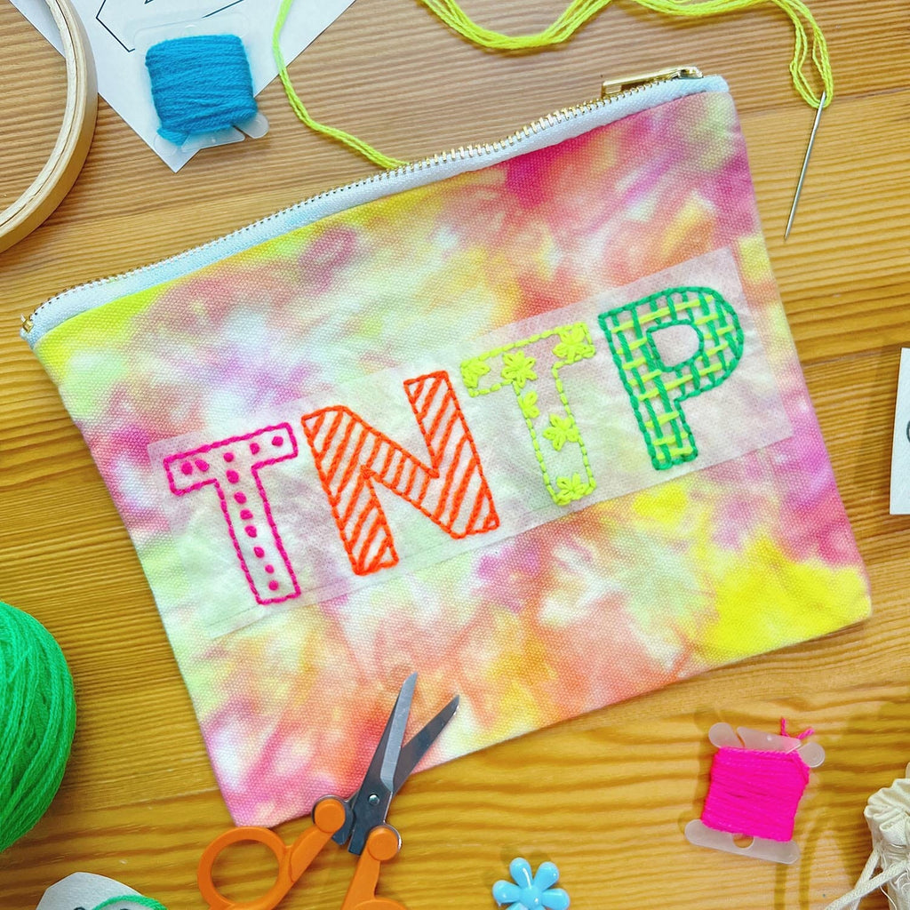 Embroidered Pouch Bundle The Neon Tea Party 