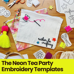 TNTP Embroidery Template The Neon Tea Party 