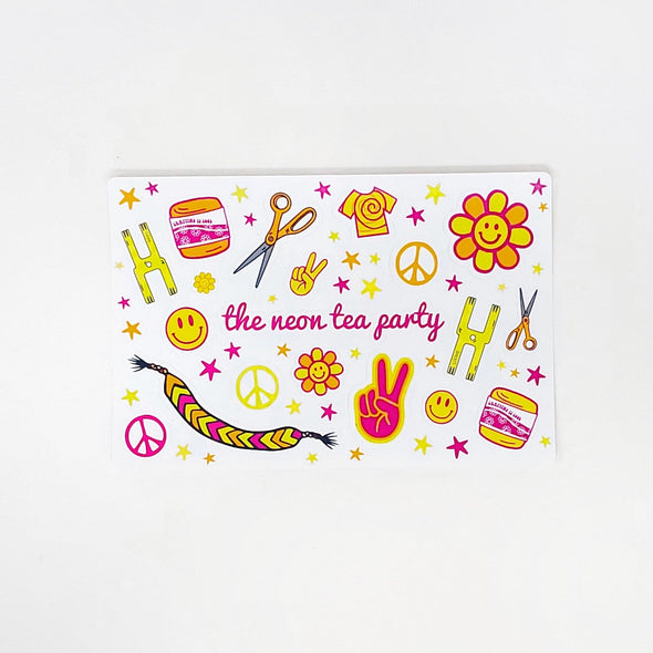 TNTP Craft Sticker Sheet Decorative Stickers The Neon Tea Party 
