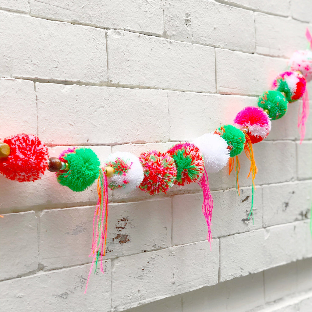 Pom Pom & Tassel DIY Kit - Christmas Art & Craft Kits The Neon Tea Party 