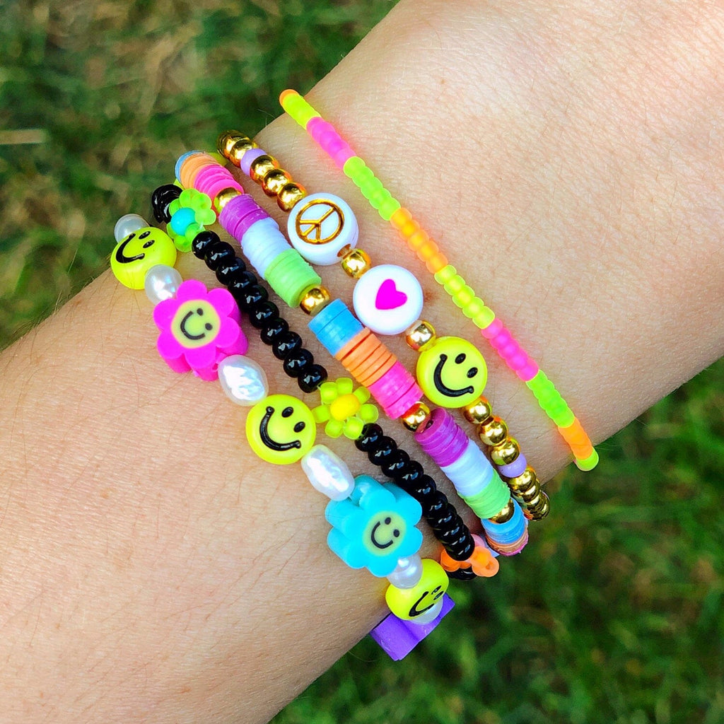 Peace, Love & Happiness Round Bead Mix Beads The Neon Tea Party 