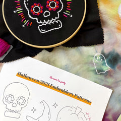 Halloween Embroidery Template The Neon Tea Party 