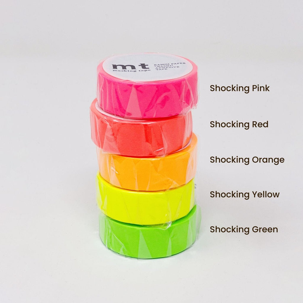 Neon Triangles Die-Cut Washi Tape - 18mm x 5m - Vivid Neon Colors - UV –  MindTheWrap