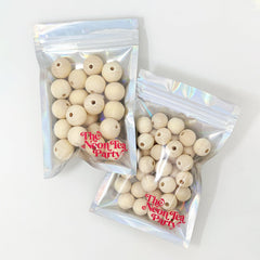 Wooden Beads, Round Beads The Neon Tea Party 1 Bag of Each 